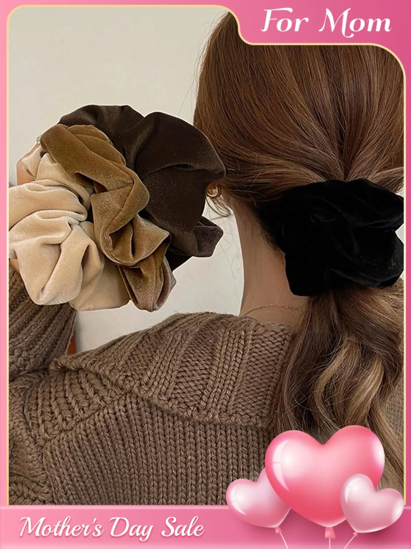 Women's Velvet Hair Tie: A stylish, versatile, elegant, and minimalist solid-color hair tie Elastic Hair Accessory perfect for everyday outings, leisure, parties, commuting, vacations, hairstyling, makeup, and outfit coordination.