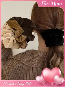 Women's Velvet Hair Tie: A stylish, versatile, elegant, and minimalist solid-color hair tie Elastic Hair Accessory perfect for everyday outings, leisure, parties, commuting, vacations, hairstyling, makeup, and outfit coordination.