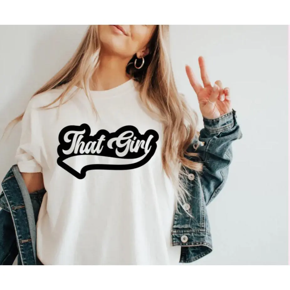 That Girl Screen Print Transfer That Girl Screen Print Transfer