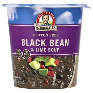 Dr. McDougall's Gluten Free Black Bean & Lime Soup, 3.4 oz (95 g)