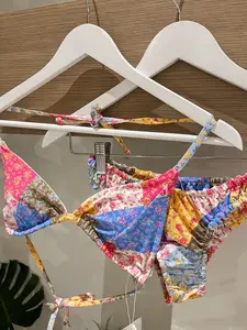 Colorful Patchwork Bikini Set