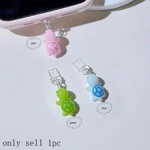 Cute Turtle Design Phone Charging Port Dust Plug, 1 Count Anti Dust Plug for iPhone Type-C Charging Port, Mobile Phone Accessories for Women & Girls, Cell Phone Charm