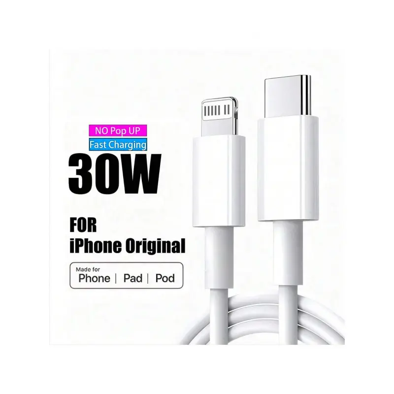 3.3ft/100cm PD Fast Charging Cable, 30W Power Delivery Data Transmission Cord Compatible With Cellphone 14 13 12 Pro Max Plus