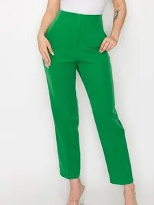 Ankle Length High-waisted Dress Pants - Pantalones De Vestir De Talle Alto Hasta El Tobillo