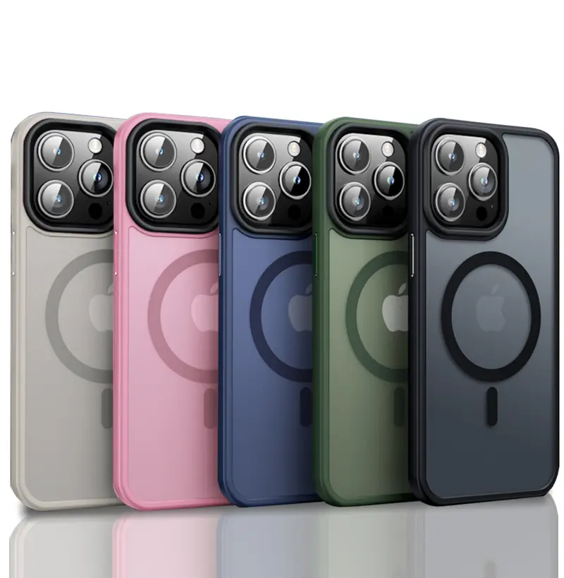 Shockproof Case for iPhone 17 Air 16 16e 15 14 13 Plus 12 11 Pro Max Compatible with MagSafe, Translucent Matte Back Slim Phone Cover