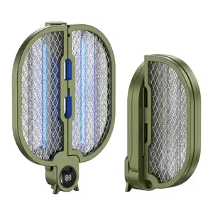 Foldable Electric Fly Swatter for Camping – Rechargeable USB-C Mosquito Racket, Portable Outdoor Bug Zapper for Travel & Home Use
