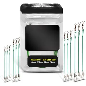 Fishing Leaders with Swivels - Carp - Pike - Catfish - Muskie - Walleye - Bass - Mackerel - Snapper