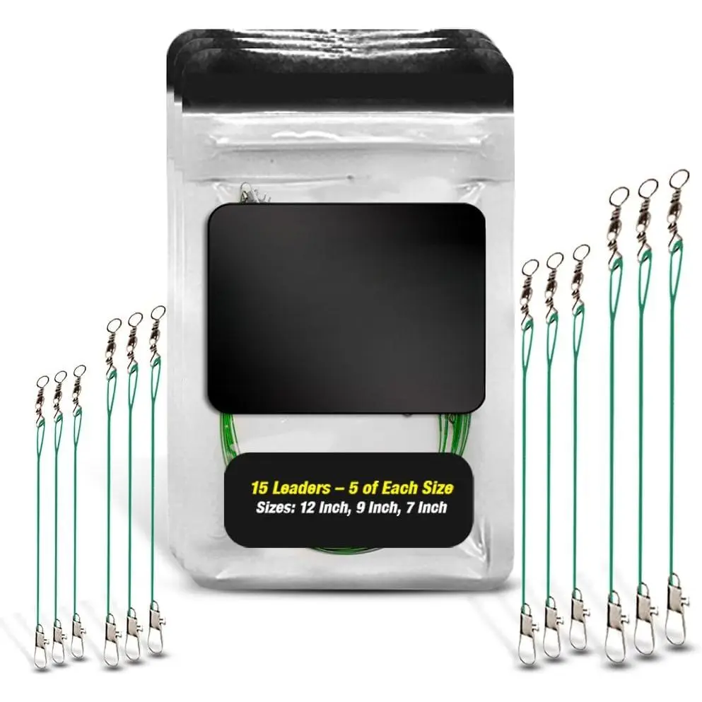 Fishing Leaders with Swivels - Carp - Pike - Catfish - Muskie - Walleye - Bass - Mackerel - Snapper