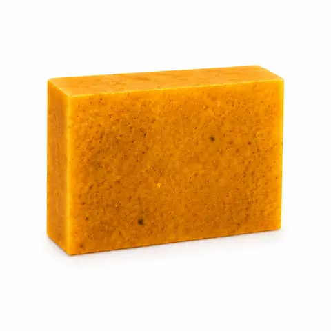 Lemon Turmeric Kojic Acid Bar-Shaped Brightening Soap (100g) with Soap Bag - Gentle Daily Body Care Cleanser for Face & Body, Moisturizing Exfoliating Formula，African net sponge