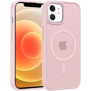 For iPhone 17 Pro Max Cases 16 15 14 13 12 11 Pro Max Plus Cases [Compatible with Magsafe] Translucent Matte Magnetic Phone Cover - Military Grade Drop Protection Shockproof Protective Case Cute Soft TPU Silicone & Transparent Hard Plastic