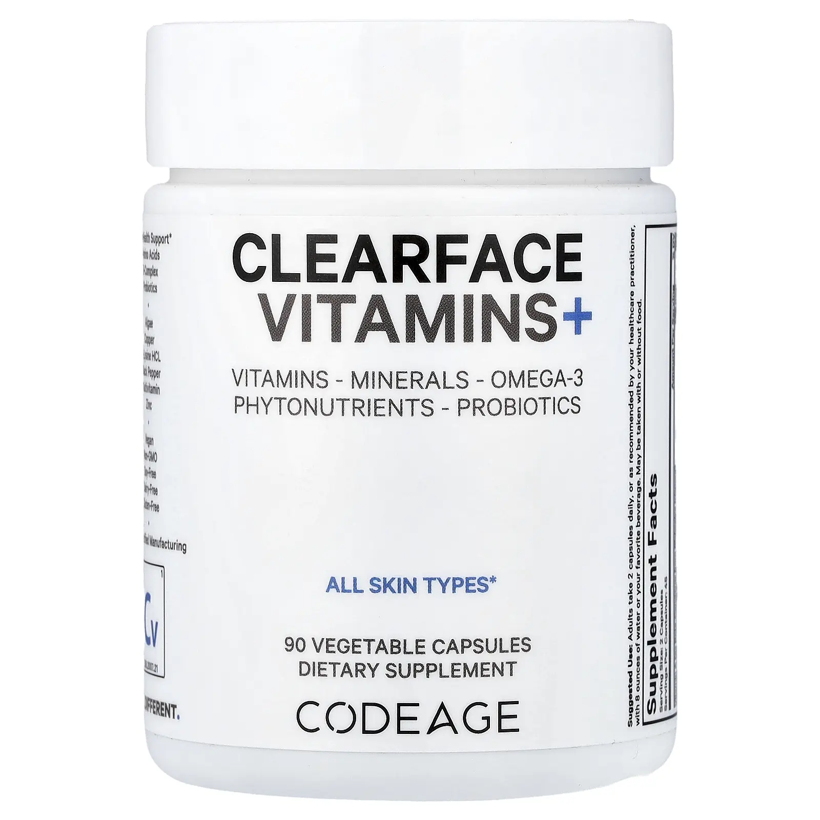 Codeage Clearface Vitamins+, 90 Vegetable Capsules Codeage Clearface Vitamins+, 90 Vegetable Capsules