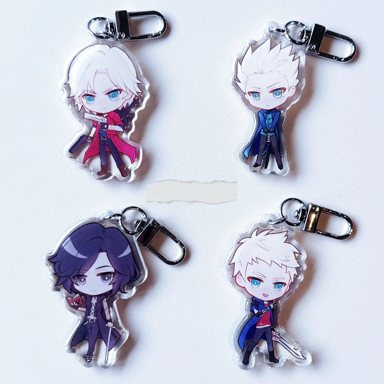Devil May Cry DMC5 Keychains, Dante, Vergil, V, Nero, Anime Style Acrylic Keychains, Cute, Durable, And Perfect For Bags, Keys, Or Gifts. Great For Daily Use Or As Thoughtful Little Gifts For Your Friends And Yourself.