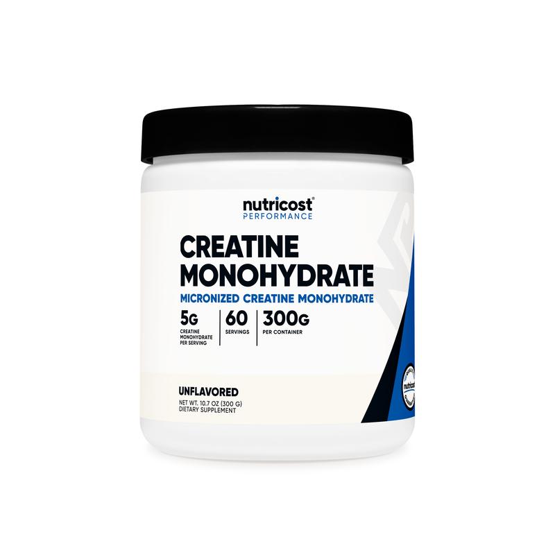 Nutricost Micronized Creatine Monohydrate Powder featuring Frozen Lemonade and Island Cooler