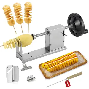 3 in 1 manual tornado potato slicer spiral potato cutter twisted potato slicer spiral twister cutter thicker stainless steel vegetables cutting machine