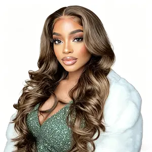 【NEW】Nadula 13x4 Lace Front Honey Blonde Balayage Body Wave Wig with Chestnut Brown Root Put On And Go Gluless Wig with Drawstring Summervibes TikTokShopStockUp