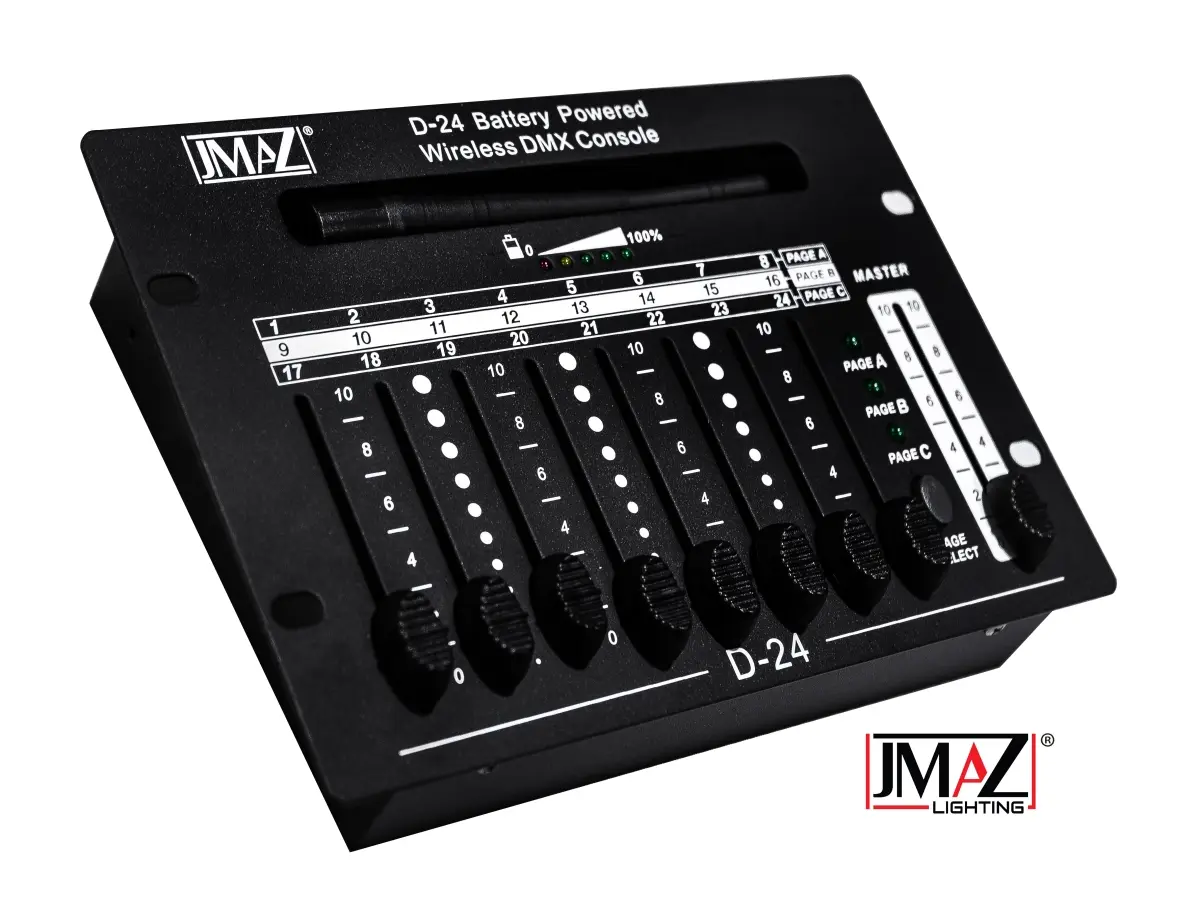 JMAZ Lighting D-24 Model Wireless DMX Controller for Audio & Video Lighting Setup