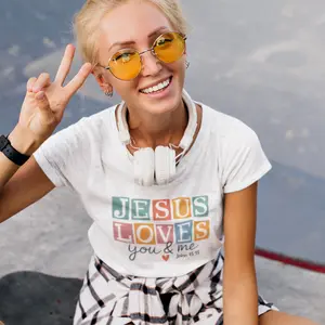 Jesus Loves You and Me Christian T-Shirt | Bible Verse Tee | Faith-Based Graphic Shirt