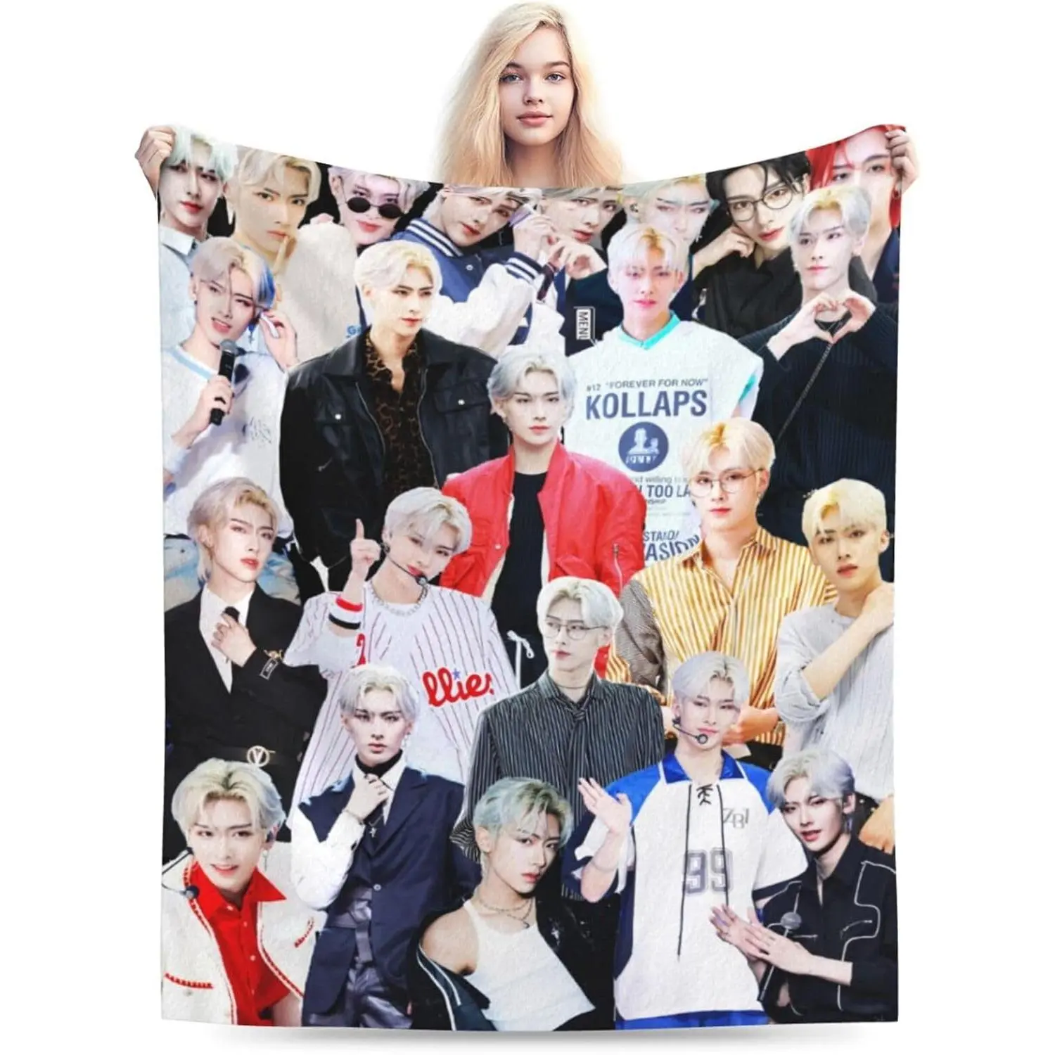 ZB1 Ricky Soft Polyester Fleece Throw Blanket - Multi-Size (40x30in, 80x60in), Contemporary Home Decor, Fade-Resistant, Warm Bedding, Sofa/Camping Use, Birthday Holiday Gift