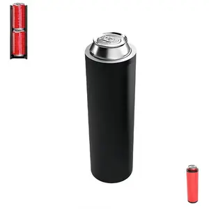 1pc Dual Tactical Insulated Can Holder, Ultra-Low Temperature System, 12oz Can Cooler for Beer & Soda, Plastic Material, Thin Design, Tailgate Party Grip