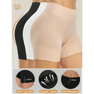 3pcs Shapewear Shorts Women, Anti Chafing Shorts Boyshorts Panties Seamless Underwear Slip Shorts Under Dress