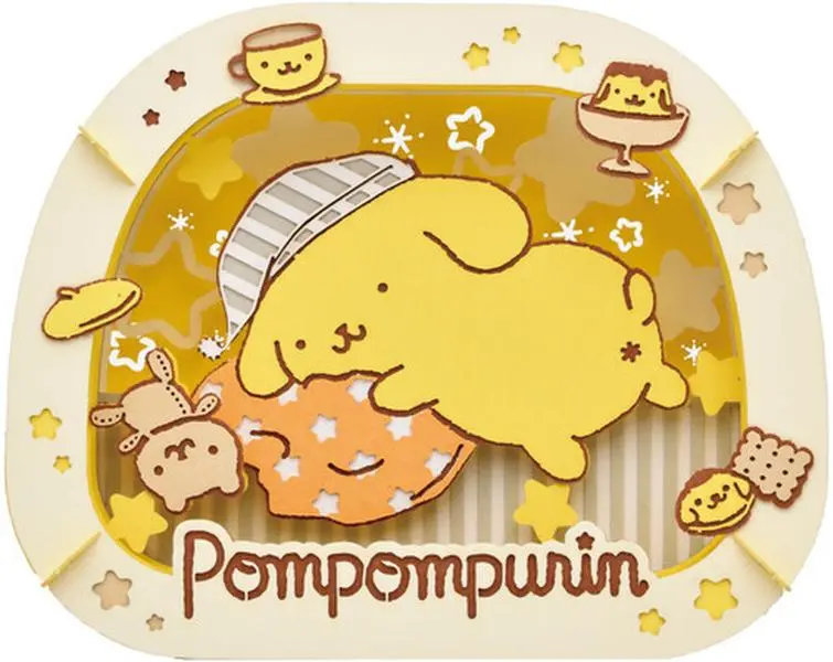 Ensky PT-304X Sanrio Nemunemu Purin Paper Theater Beginner-Friendly Collectible Puzzle, H3.1” Xw3.9” Xd1.6”