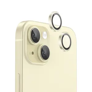 FLOLAB NanoArmour Camera Protector Anti Reflective – iPhone 15 / 15 Plus (Yellow)
