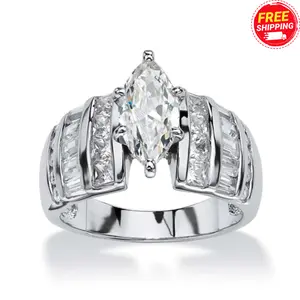 1PC Vintage Cubic Zirconia Engagement Ring for Women, Daily Wear, Wedding, Valentine's Day Gift, Birthday, Christmas, Mother's Day, Fashion Jewelry