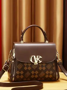 Women's Fashionable Geometric Pattern Handbag, Casual Versatile Crossbody Bag for Daily Used, Trendy High-quality Daily Commuting Bag