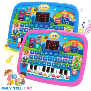 Educational Learning Tablet Toy for Kids 3-5, Interactive ABC, Numbers & Music Toys, Screen-Free Travel Gift for Boys Girls