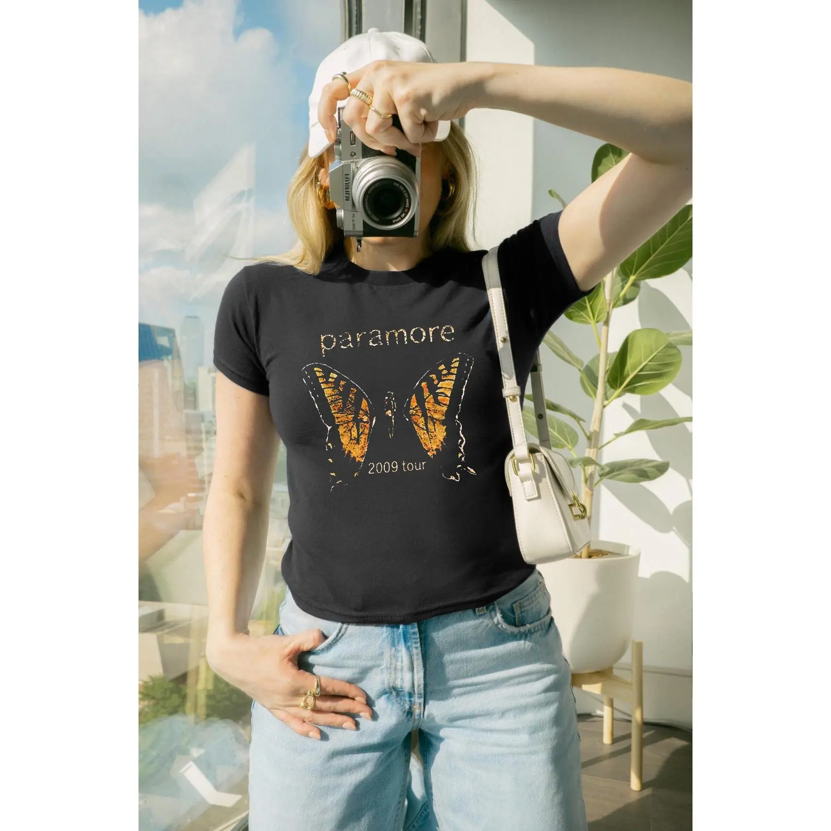 Paramore 2009 Tour Butterfly Graphic T Shirt And Baby Tee Vintage Alternative Rock Pop Punk Band Concert Merch Alt Grunge Streetwear Tee