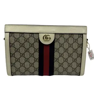 Pre-owned GUCCI Small GG Supreme Web Ophidia Chain Crossbody