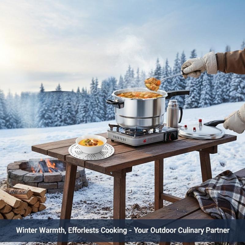 Barton 9.5 Quart Stainless Steel Pressure Cooker Multi-Function Stovetop Canner for Fast Cooking & Steam Cooking Simultaneously Ideal for Family Dinners Camping Trips & Outdoor Fun