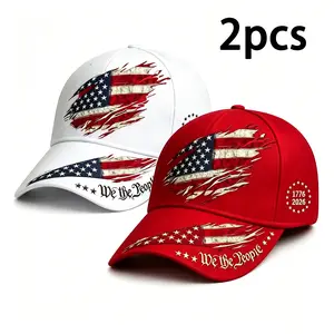 Unisex 2pcs 250th Anniversary Print Adjustable Baseball Cap - Sports & Outdoor Sun Hat for Everyday Wear, Casual Style