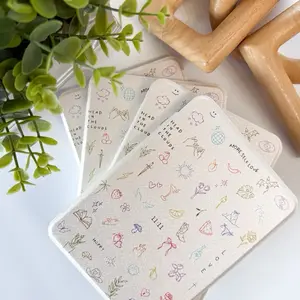 Mini Doodles Durable Kindle Case Clear Back Colorful Protective Cover with Hand Strap for Kindle 11th Gen Paperwhite & 12th Gen Paperwhite E-Reader Accessories