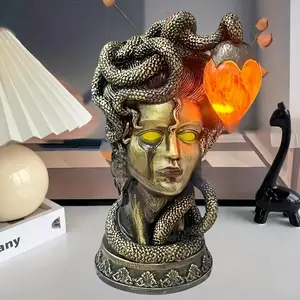 Bedside LED Lamp Resin Statue Decorative Lighting Kitchen Christmas Living Room Home Halloween Decoration