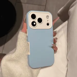 Liquid Silicone Phone Case For iPhone 17 Pro Max 13 14 15 16 Pro MAX Candy Color Matte Coque iPhone17 Pro