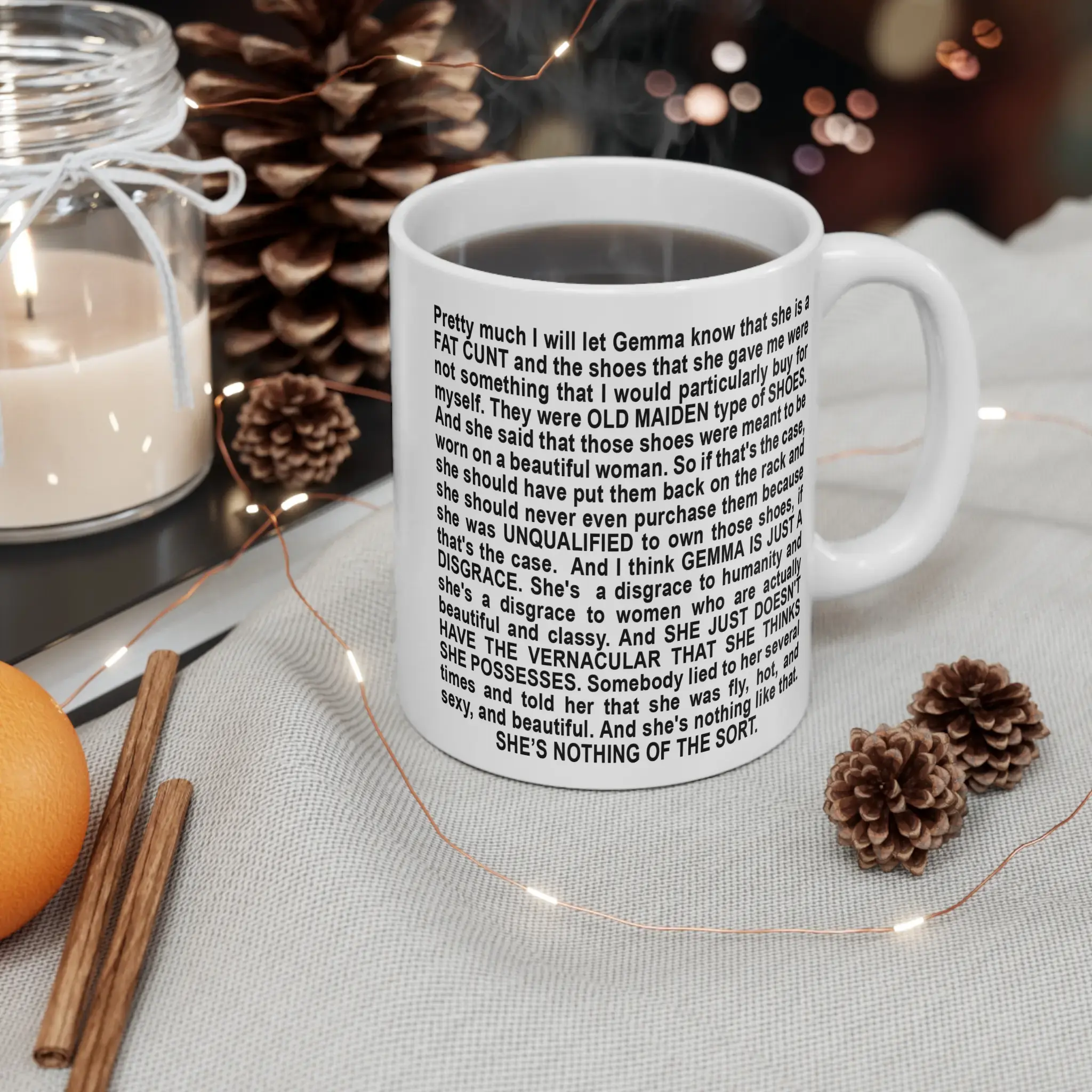 Funny Tiffany Lines Big Brother Inspired Mug Iconic Moment Ceramic Coffee Cup Bestie Mug Office Drinkware, Gift For Friends Coworker