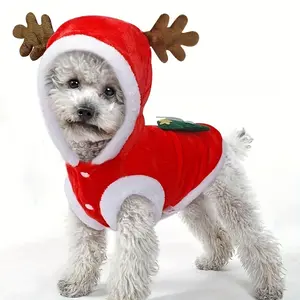[Christmas Dog Cloak] Christmas Pet Cloak |   Autumn and Winter Dog Transformation Costume |   Two-Color Shawl Holiday Supplies