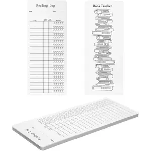 12pcs Reading List Bookmark, Coloring Book Tracker & Rating Reading Log Funny Reading List Page Marker Blank Library Cards Creative Book Accessories for Book Lovers Students Teachers