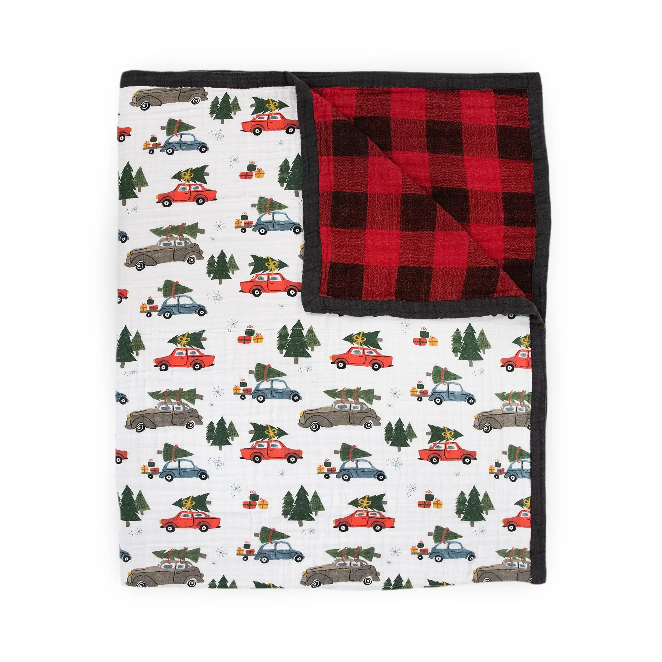 Cotton Muslin Quilted Throw - Holiday Haul