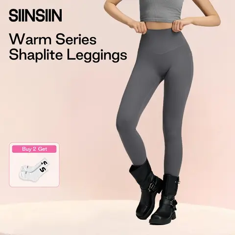 SIINSIIN Warm Series Shaplite Lightweight Versatile High Waisted Shaping Leggings Tummy Control Yoga Pants outdoorfun