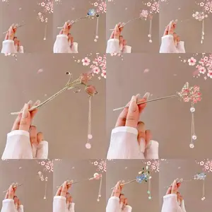 10-Piece Exquisite Floral Hairpin Set, Delicate Alloy Flower Accessories, Women's Disk Bun Hair Tool, Perfect Gift for Women's Birthday and Valentine's Day