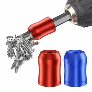 【FathersDayGift】Strong Magnetic Screw Ring: 1/4 Inch/ 6.35 mm Universal Magnetic Screw Holder - Removable Magnetic Screwdriver Drill Bit Holder for Hex Screwdriver and Power Bits