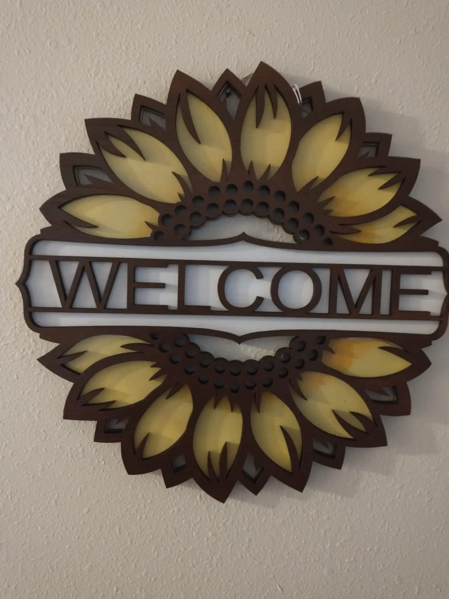 Sunflower Welcome sign