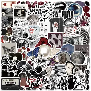 100 Cartoon Y2K Downtown Girls Stickers Set, Perfect for Scrapbooks Journals Laptops Water Bottles Cars, Multipurpose Car Decal, Positive Message Gifts