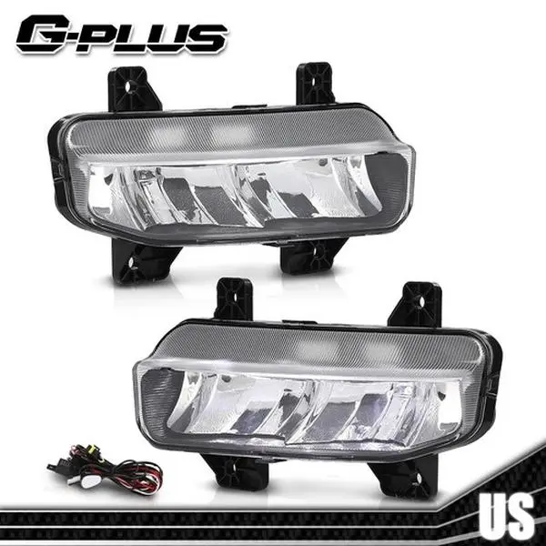 G-PLUS Fog Lights for 2019-2022 Dodge RAM 1500 2500 3500 OE Style Clear Lens Halogen Fog Light Assembly