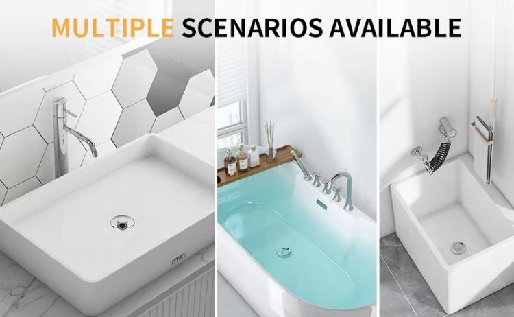 2pcs Bathroom Sink Stopper-Multipurpose Drain Hair Catcher,Portable Shower Drain Hari Stopper,Universal Drain Cover HairFilter for Sink Bathtub Shower