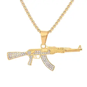 AK-47 Golden Rifle Pendant - Fashion Accessory