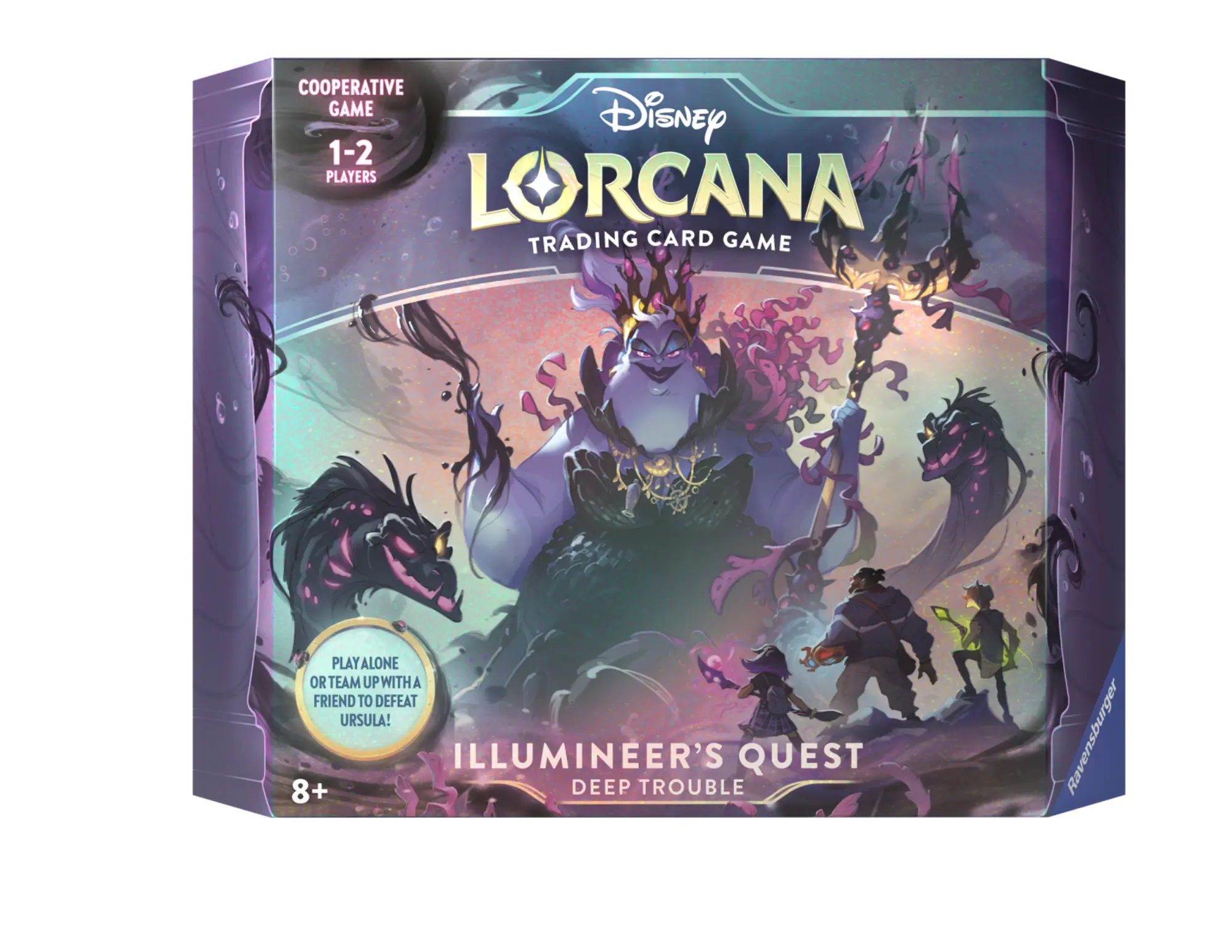 Ravensburger Disney Lorcana TCG: Illumineer's Quest – Deep Trouble | Cooperative Adventure Against Ursula