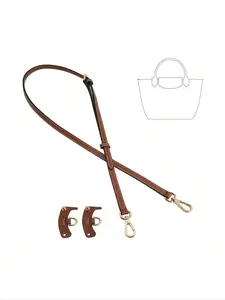 2026 Hot, Solid Color Leather Bag Strap & Bag Hanger, Adjustable Shoulder Strap for Longchamp Mini Handbag, Bag Accessories, Purse Shoulder Straps, Adjustable Crisscross Strap